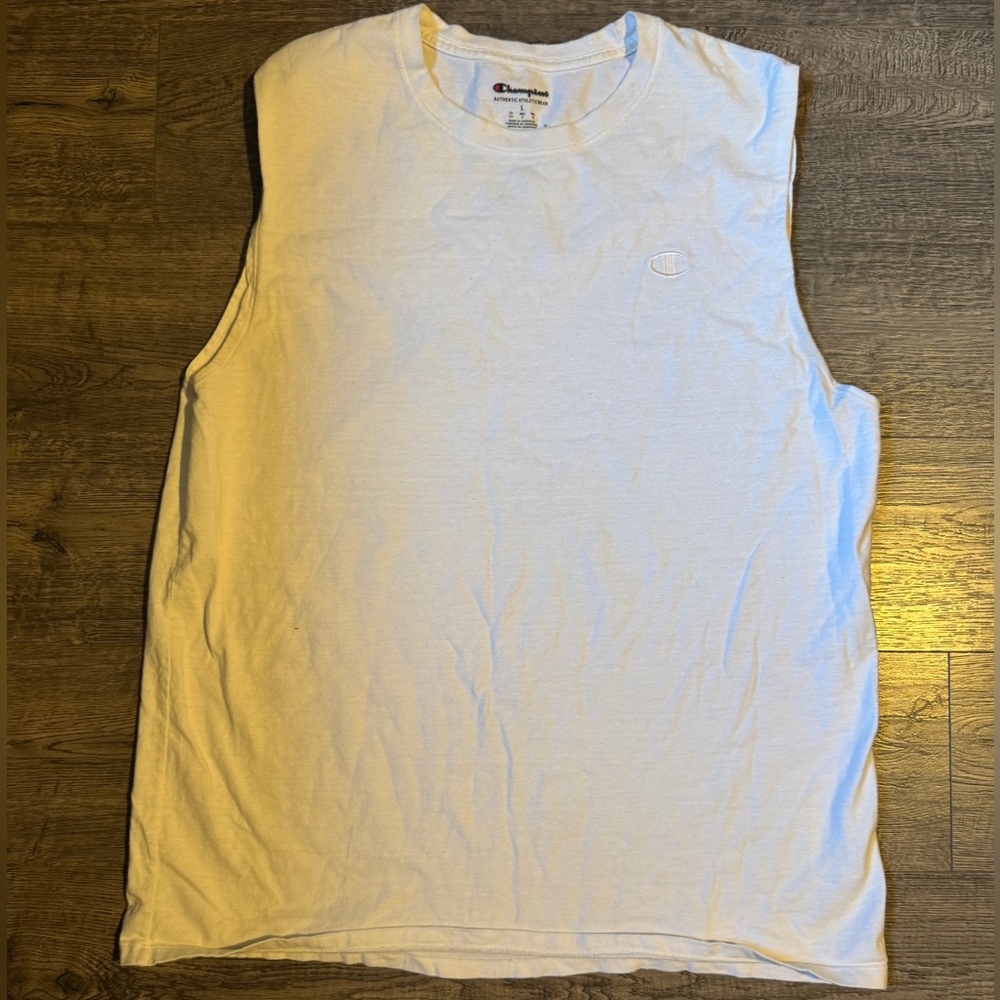 Men’s White Champion Tank Top